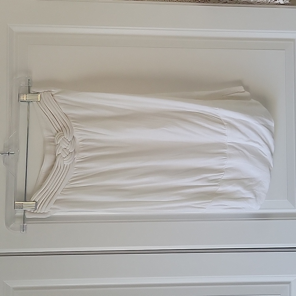 H&M white tube top with front knotted detail size XS